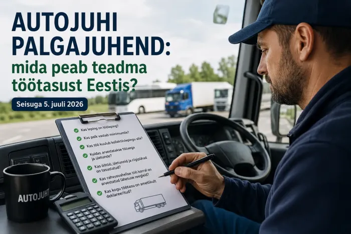 Autojuhi palgajuhend: mida pead teadma oma töötasust